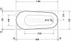 DURAVIT  Wanna akrylowa wolnostojąca owalna DuraFaro 1700 750 x 690 mm biały | 700567000000000